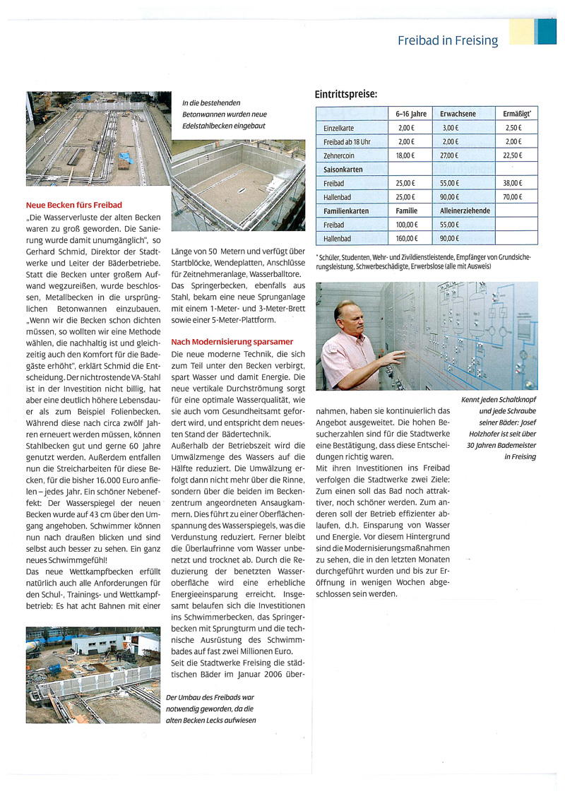 Kunden-Magazin 2009 der Stadtwerke Freising 