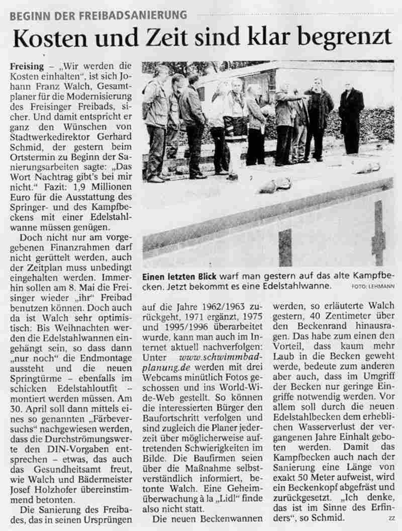 Freisinger Tagblatt vom        23.09.2008